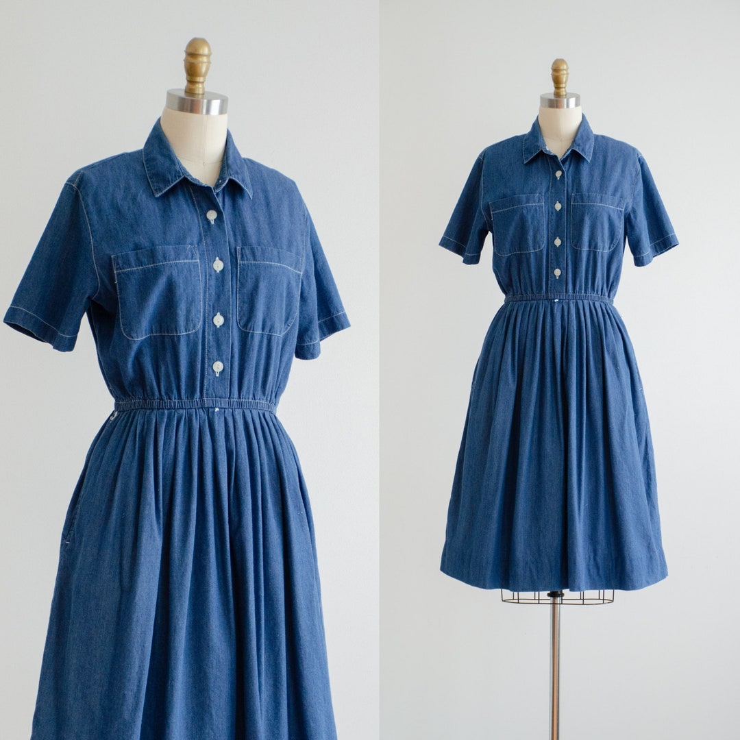 Charo Denim Dress Vintage Blue