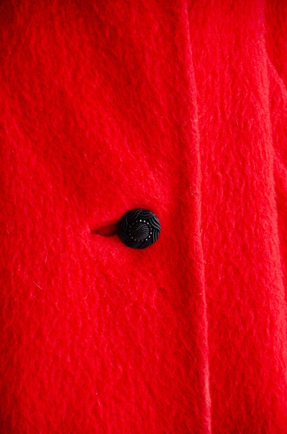 Lilli Ann coat 50s 60s vintage red wool mink fur … - image 6