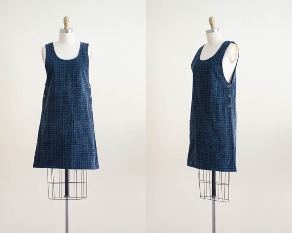 plaid corduroy minidress | sleeveless minidress