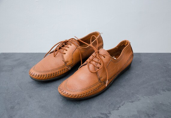 brown moccasin oxfords | brown leather shoes