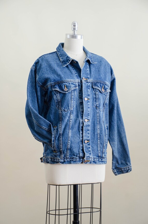 vintage jean jacket | 90s y2k vintage faded light… - image 5