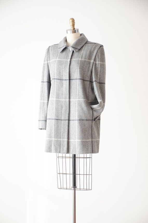 gray wool coat | 80s vintage Alorna light gray bl… - image 5