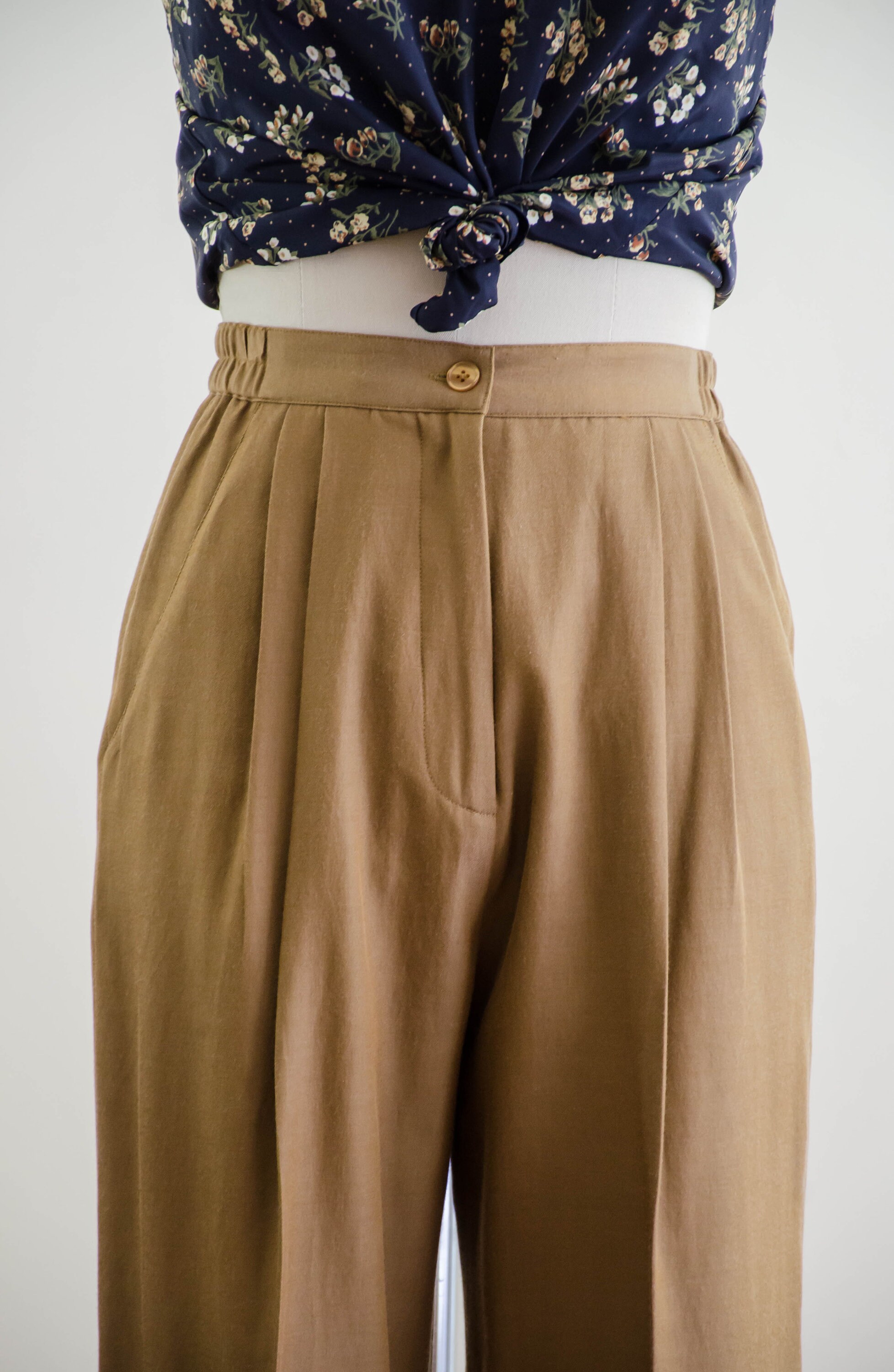 brown high waisted pants