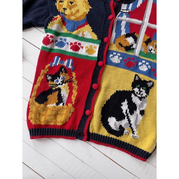 Alexandra Barlett Vtg Cat Kitten Novelty Embroidered Grandma