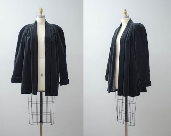 black velvet jacket | velvet swing jacket
