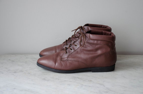 brown ankle boots | brown leather boots | women's