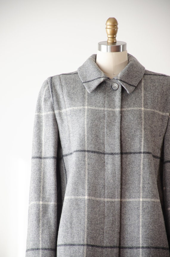 gray wool coat | 80s vintage Alorna light gray bl… - image 2