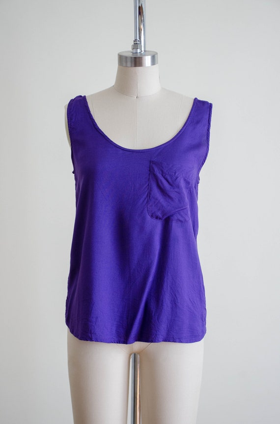 purple tank top | rayon tank top - image 3