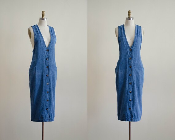 laura ashley denim pinafore dress