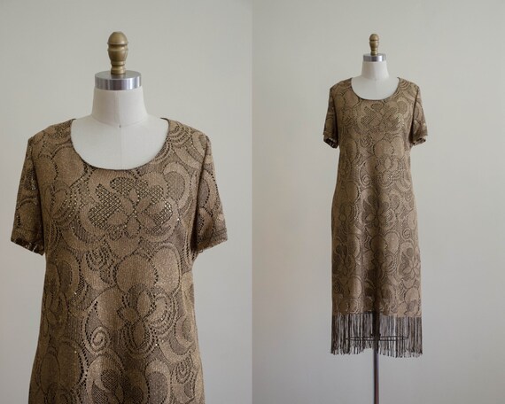 fringed crochet dress | boho dress