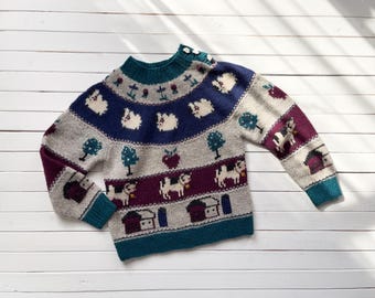 Cute Cottagecore Sweater 80s 90s Vintage Eddie Bauer Wool