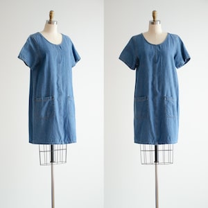 denim mini dress 90s y2k vintage short sleeve jean dress
