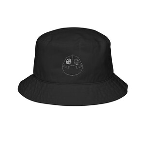 Arlow Scarecrow Embroidered Sad Face Bucket Hat, Trendy Beach Hat, Summer Accessory, Casual Fashion, Gift for Him/Her, Outdoor Style