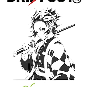 Demon Slayer Tanjiro SVG / PNG | Anime Cut File for Cricut & Silhouette | Digital Download