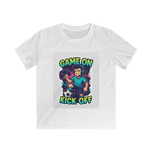 Soccer Gamer Kid Tee, Youth Soccer Shirt, Child Sports Tee, Bold Soccer Player Tee, Cool Soccer Fan Shirt