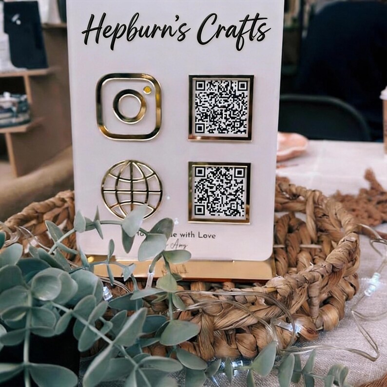 Qr Code Display Block Custom Acrylic QR Code Sign, Scan to Pay, Social Media Display - Etsy