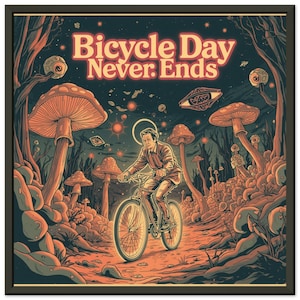 Bicycle Day Never Ends – Psychedelic Tribute Poster to Albert Hofmann