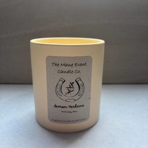 12 oz. 100% Soy Wax Lemon Verbena– Hand-Poured Summer Candle, Fresh Citrus Herbal Scent, Eco-Friendly Non-Toxic Gift