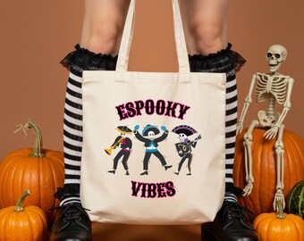 Dia De Los Muertos Tote Bag, Sugar Skull Bag, Sugarskull, Espooky Vibes, Mexican Tradition, DayoftheDead, Dia De Los Muertos Gift, Calavera
