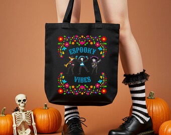 Dia De Los Muertos Tote Bag, Sugar Skull Bag, Sugarskull, Espooky Vibes, Mexican Tradition, DayoftheDead, Dia De Los Muertos Gift, Calavera