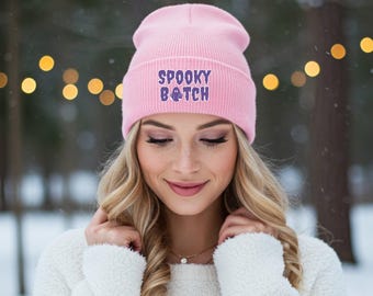 Upiorna, haftowana czapka z motywem s*ki, czapka ducha, czapka na Halloween, czapka unisex, kawaii duch, czapka jesienna, prezent dla emo dziewczyny, na Halloween