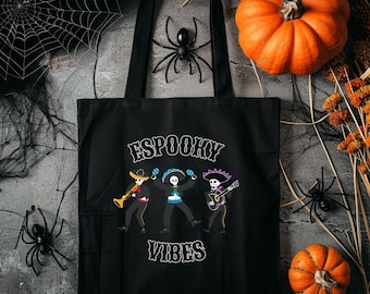 Dia De Los Muertos Tote Bag, Sugar Skull Bag, Sugarskull, Espooky Vibes, Mexican Tradition, DayoftheDead, Dia De Los Muertos Gift, Calavera