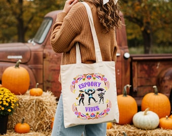 Dia De Los Muertos Tote Bag, Sugar Skull Bag, Sugarskull, Espooky Vibes, Mexican Tradition, DayoftheDead, Dia De Los Muertos Gift, Calavera