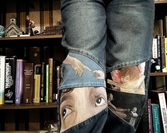 Hand Painted Custom Jeans – Semi Custom Denim – Choose Placement & Colors – Wearable Art