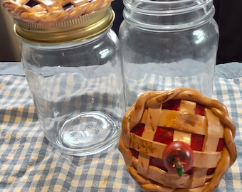 Handmade Pie Mason Jar Lid – Cottagecore Kitchen Decor – Fits Standard Jars