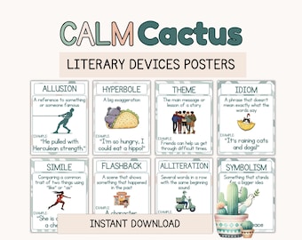 Figurative Language & Literary Devices Posters | ELA Classroom Decor Set