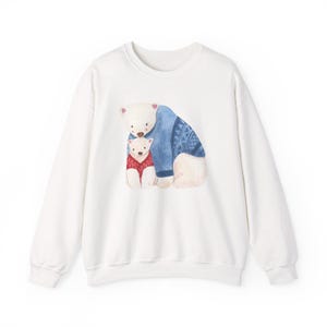 Cozy Polar Bear Sweatshirt, Cute Animal Apparel, Winter Wardrobe Essential, Perfect Gift for Nature Lovers, Mama bear, Gifts For Mom