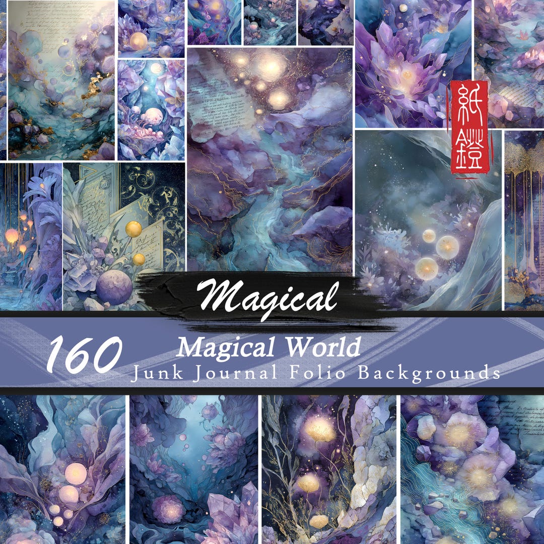 Magical World Junk Journal Kit | Printable Fantasy Ephemera Pack ...