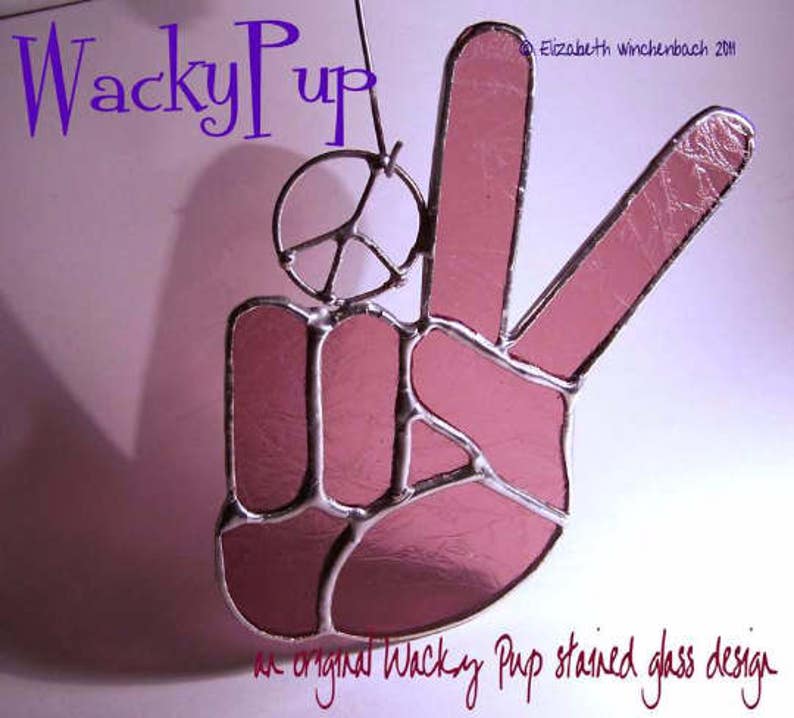 Download ORIGINAL PATTERN for Colorful Peace Sign Hand Suncatcher ...