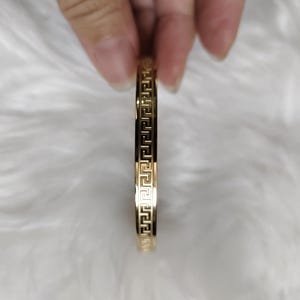 Bangle Talisman Gold Color Bracelet Thai Buddha Amulet / Thai Gold Color Bangle Talisman / Wealth & Power Bracelet / Buddhist Amulet Jewelry