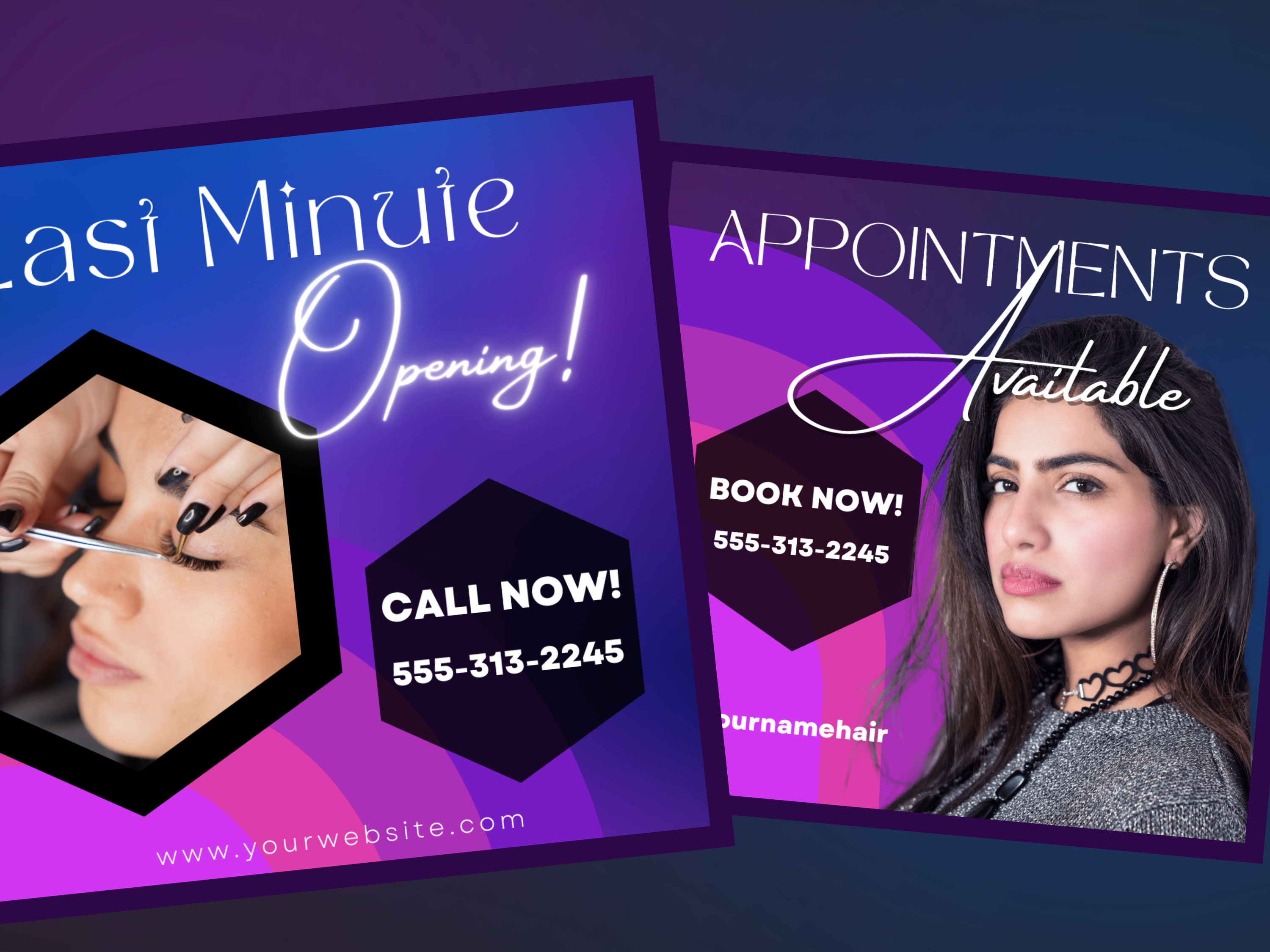 Hairstylist Instagram Template Bundle for Canva Makeup Etsy