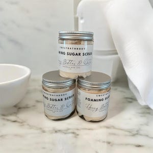 Foaming Sugar Scrub, Whipped Soap Scrub