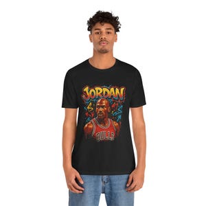Michael Jordan Graffiti Art T-Shirt | Vintage Streetwear Style | Chicago Bulls Fan Shirt