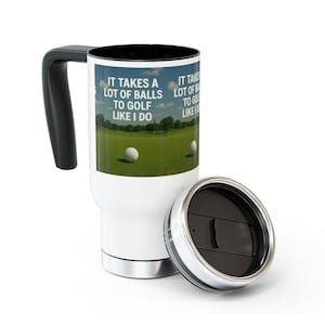 Golf Enthusiast Travel Mug - Perfect for On-the-Go, Funny Gift for Golfers, Unique Accessory for Golf Lovers, Stainless Steel Coffee [...]