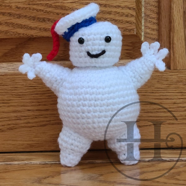 Mini Stay Puft Marshmallow Man - crochet PATTERN