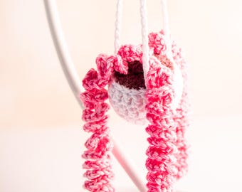 Planta de crochê para carro • Suculenta fofa • Feita à mão • Pelúcia de crochê • Acessório para carro • Decoração fofa para carro • Suporte para plantas • Decoração para retrovisor