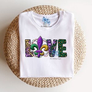 DTF/Sublimation Ready to Press Mardi Gras Fleur-Di-Lis Transfer, Ready To Press Faux Glitter Mardi Gras Transfer, Mardi Gras Design,