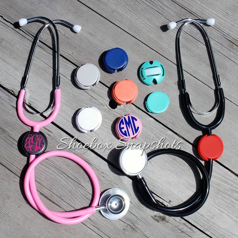 Stethoscope ID Tag Monogrammed Stethoscope ID Clip Etsy