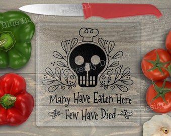 Skull Kitchen, Personalized Glass Cutting Board, Glass Cutting Board, Sugar Skull, Custom Cutting Board, Housewarming Gift, Wedding Gift,