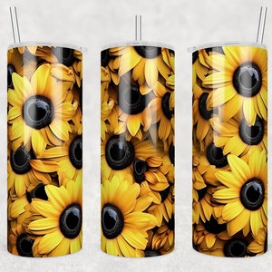 Black Eyed Susan Tumbler Wrap: Sublimation Transfer (20oz, 30oz)
