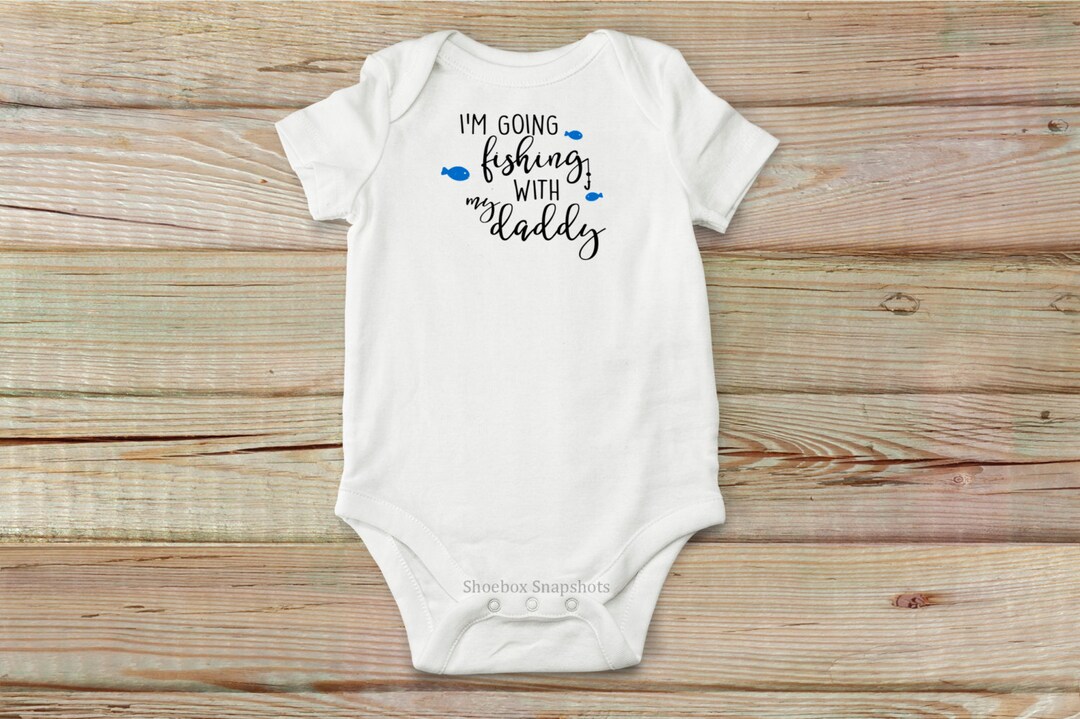 Fishing Bodysuit, Fishing With My Daddy, Baby Shower Gift, Baby