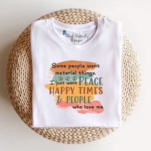 Retro Peace & Happy Times Transfer: DTF/Sublimation Ready to Press