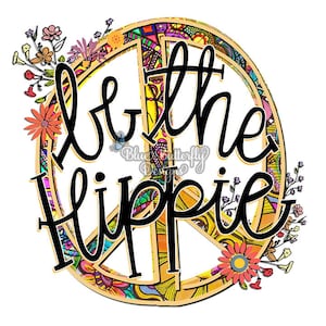 Retro Hippie Peace Sign DTF/Sublimation Transfer