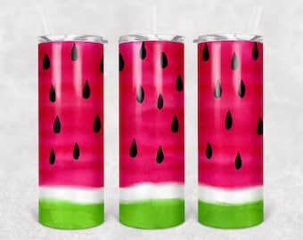 Watermelon Wrap  for Sublimation Skinny Tumbler, Watermelon Wrap Sublimation Tumbler Transfer Only, Summer, 20oz Straight,30oz Straight, M52