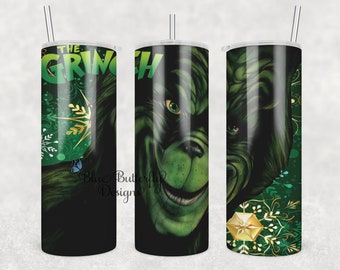 You're A Mean One for Sublimation Skinny Tumbler, Gr!nch Sublimation Tumbler Transfer Only, Christmas Transfer, Green Christmas Hater,