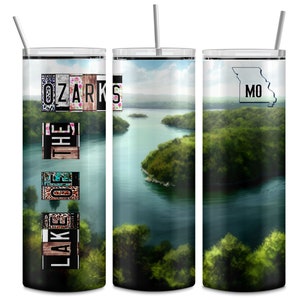 Lake of the Ozarks Tumbler Wrap for Sublimation Skinny Tumbler, Lake of the Ozarks Design, Lake Tumbler Transfer Only, Missouri Lake Wrap